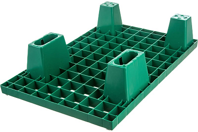 Паллет 600х400х130 (перфорированный на ножках) зеленый